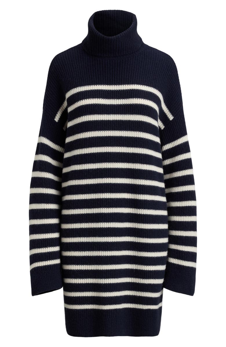 Lauren Ralph Lauren Areena Long Sleeve Wool & Cashmere Sweater Dress, Alternate, color, Lauren Navy/ Mascarpone Cream
