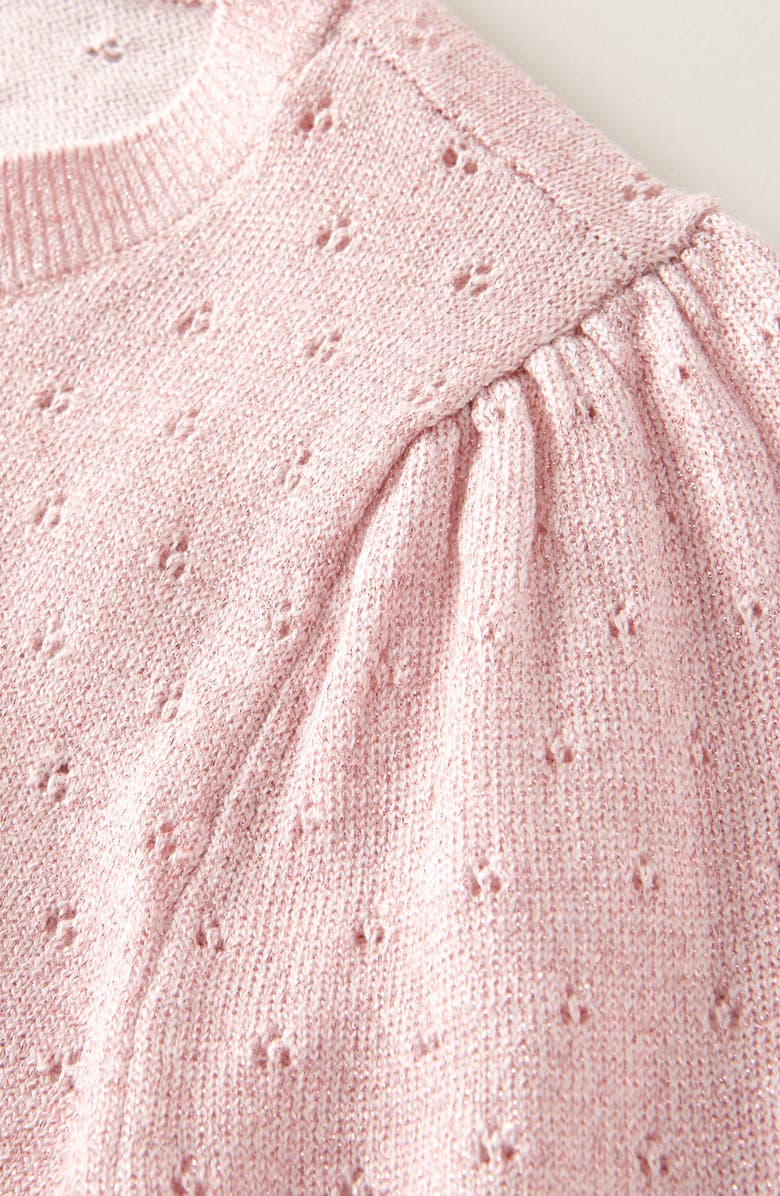 Nordstrom Kids' Pointelle Sparkle Cardigan, Alternate, color, Pink Amour