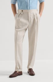 Brunello Cucinelli Trousers with double pleats and tabs