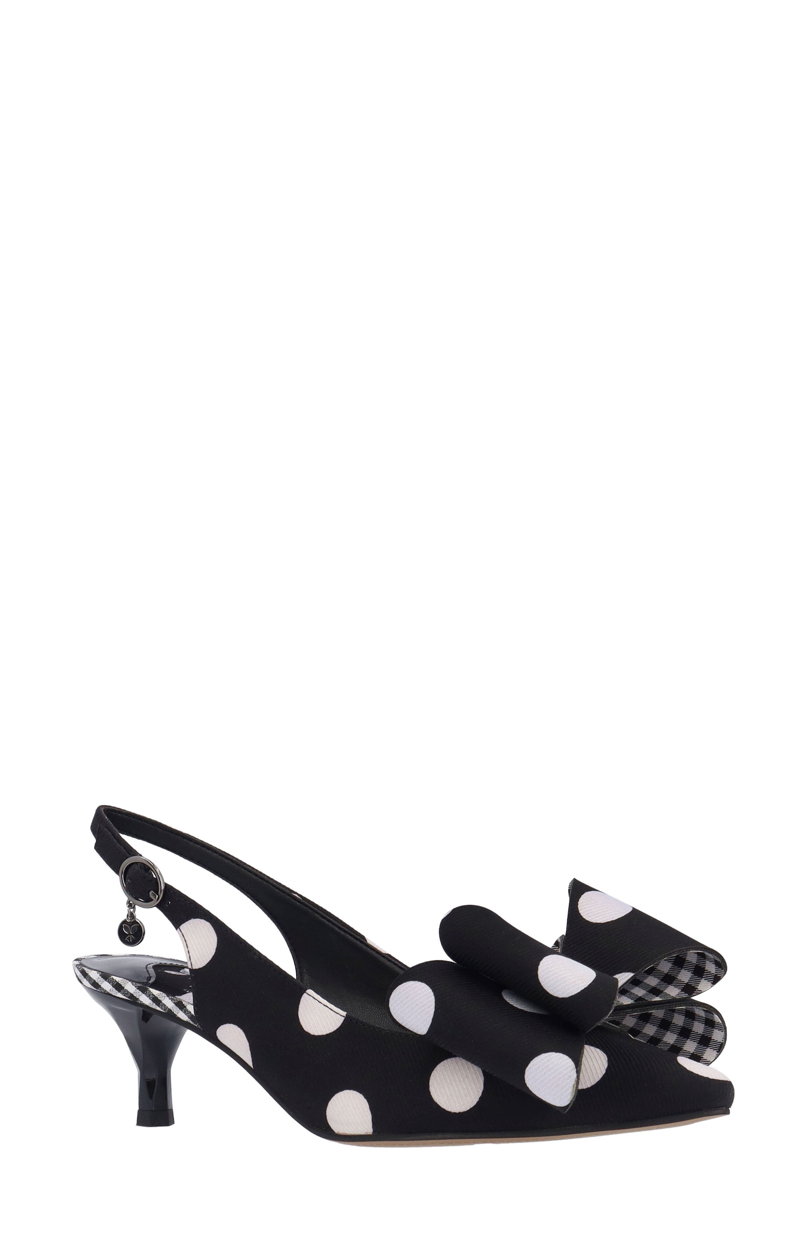 J. Reneé Delmare Slingback Pump, Main, color, Black/ White