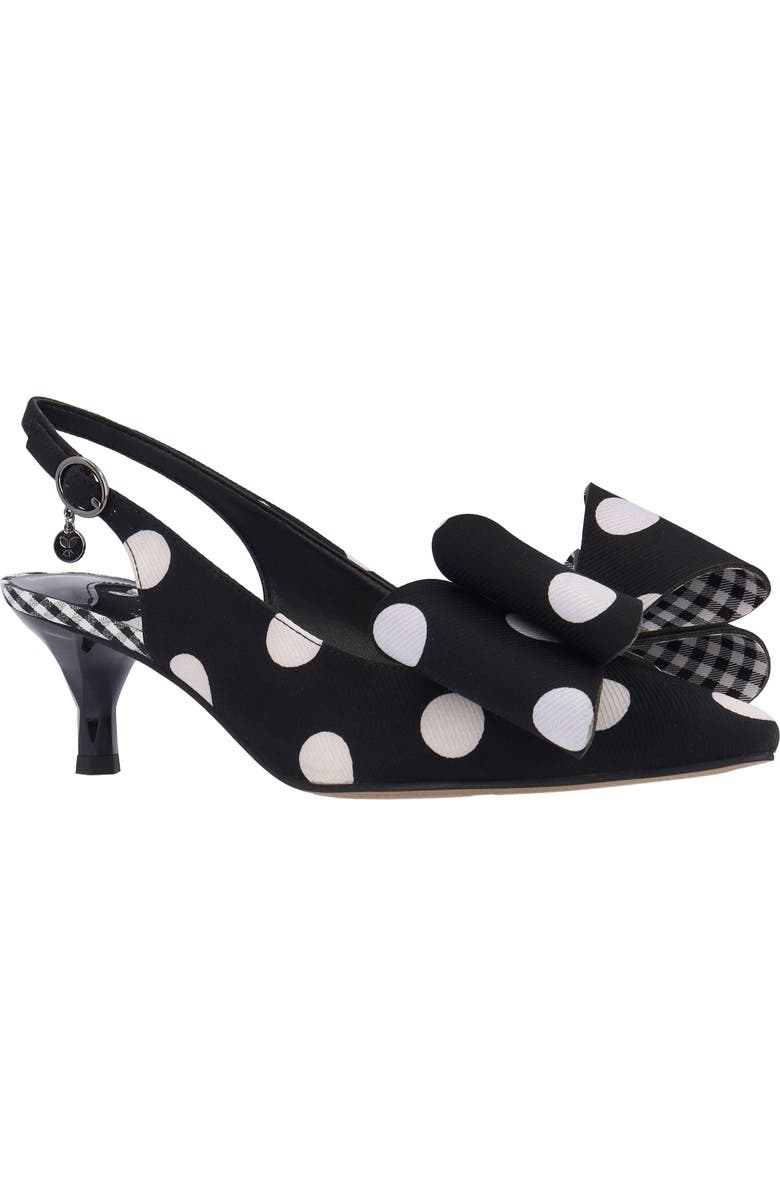 J. Reneé Delmare Slingback Pump, Main, color, Black/ White