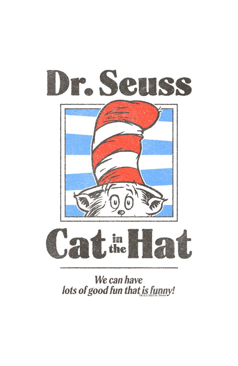 Dr. Seuss Men's Dr. Seuss The Cat in the Hat Fun that is Funny  Graphic T-Shirt, Alternate, color, 
