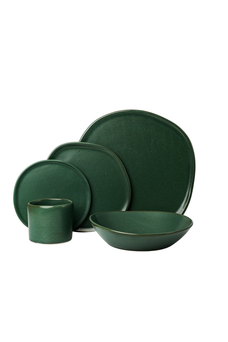 Ripple Dinner Setting Set, Main, color, Fern / 5 Piece