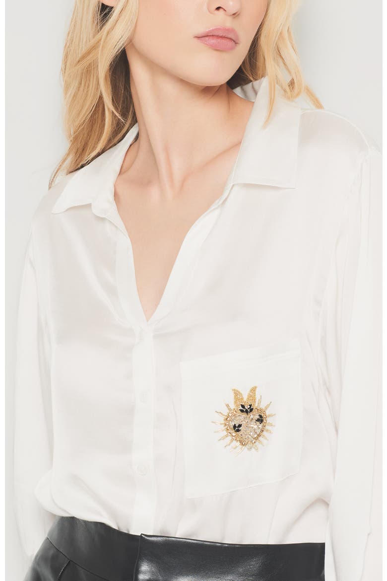 Corazon Blouse, Alternate, color, White