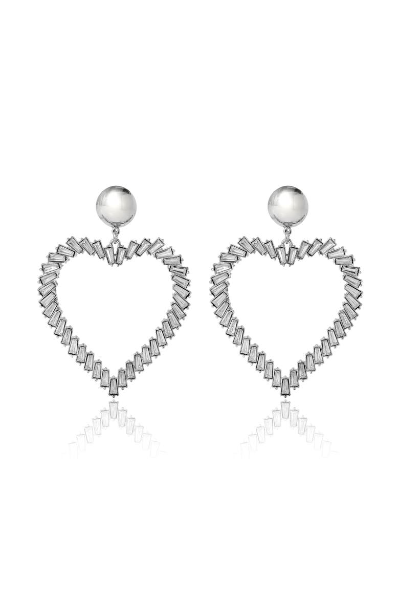 BCBGeneration Silver-Tone Heart Hoop Earrings, Main, color, Gold