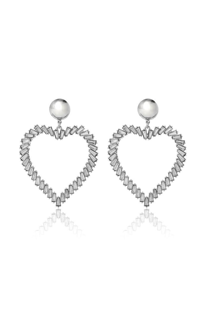 BCBG Generation BCBGeneration Silver-Tone Heart Hoop Earrings, Main, color, Gold