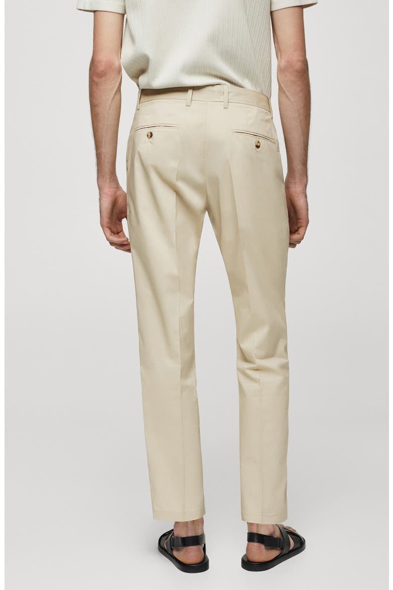 Pleated Slim Fit Dress Pants, Alternate, color, BEIGE
