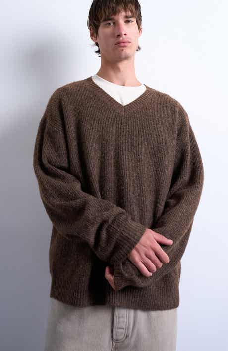 Topman Oversize V-Neck Rib Sweater
