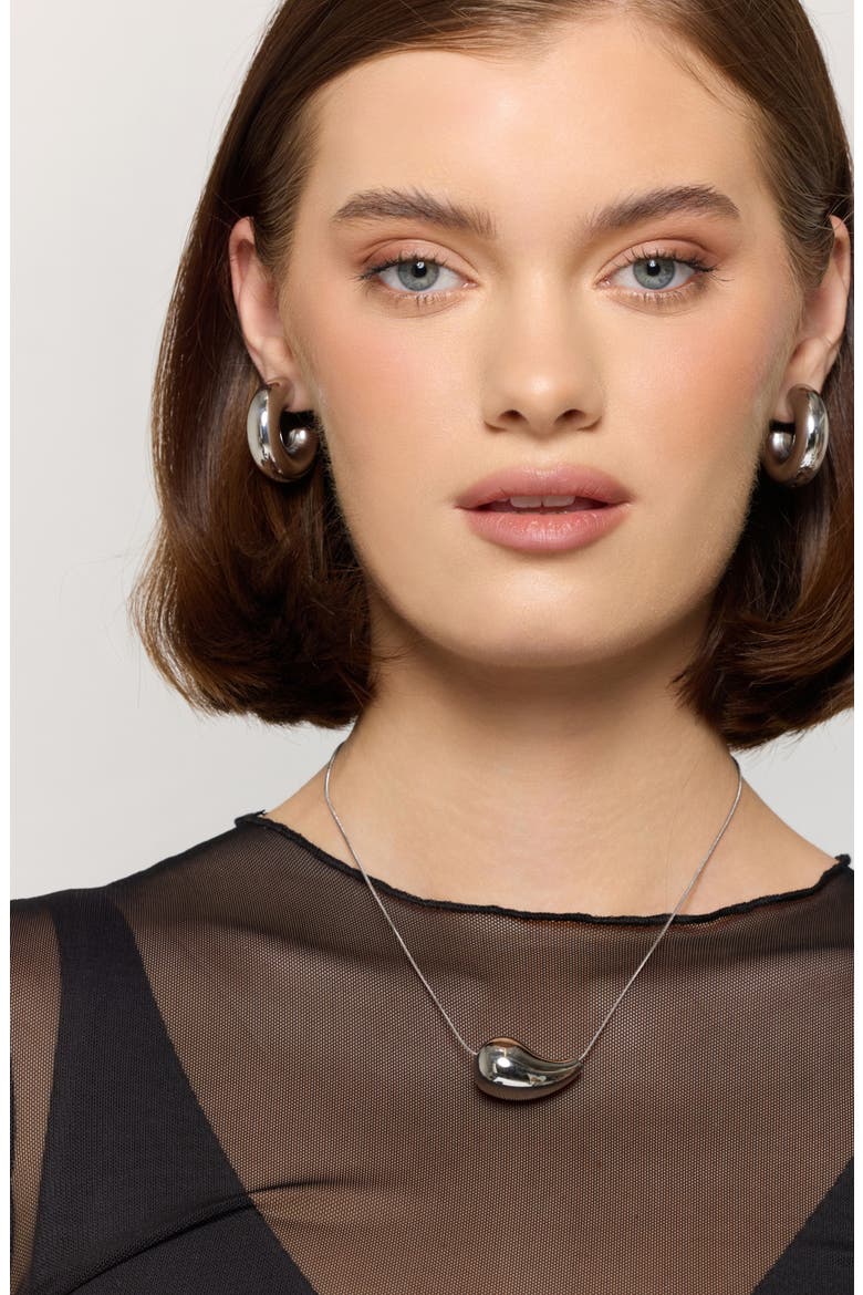 Two-Way Hoop Earrings, Alternate, color, SILVER