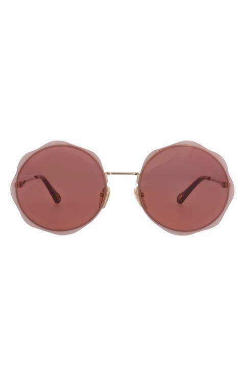 61mm Round Sunglasses
