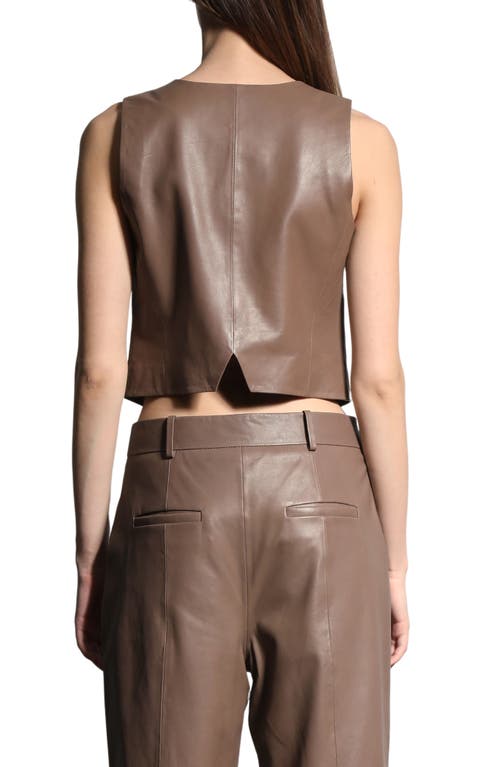 Walter Baker Leslee Leather Vest In Cedar
