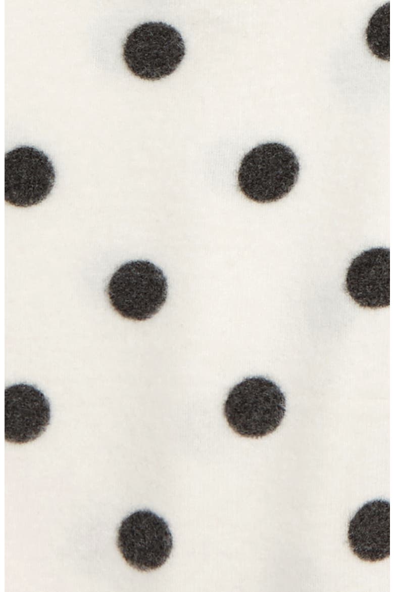 Puff Sleeve Fleece Top, Alternate, color, IVORY EGRET DOT