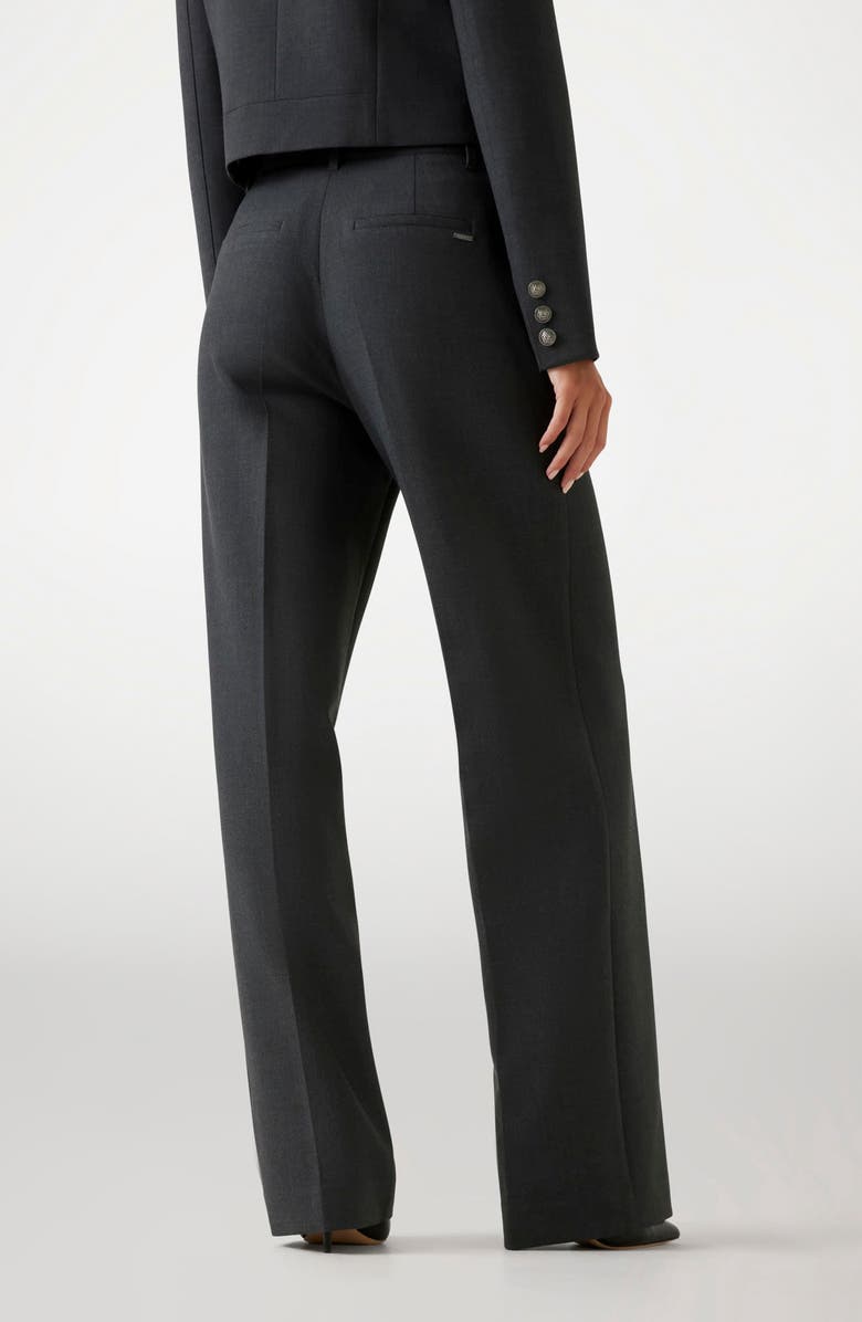 GUESS Joandra Flat Front Straight Leg Pants, Alternate, color, Light Grey