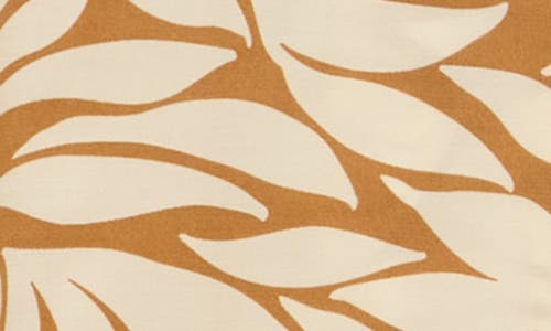 T Tahari Crop Wide Leg Palazzo Pants In Toffee/ivory Print