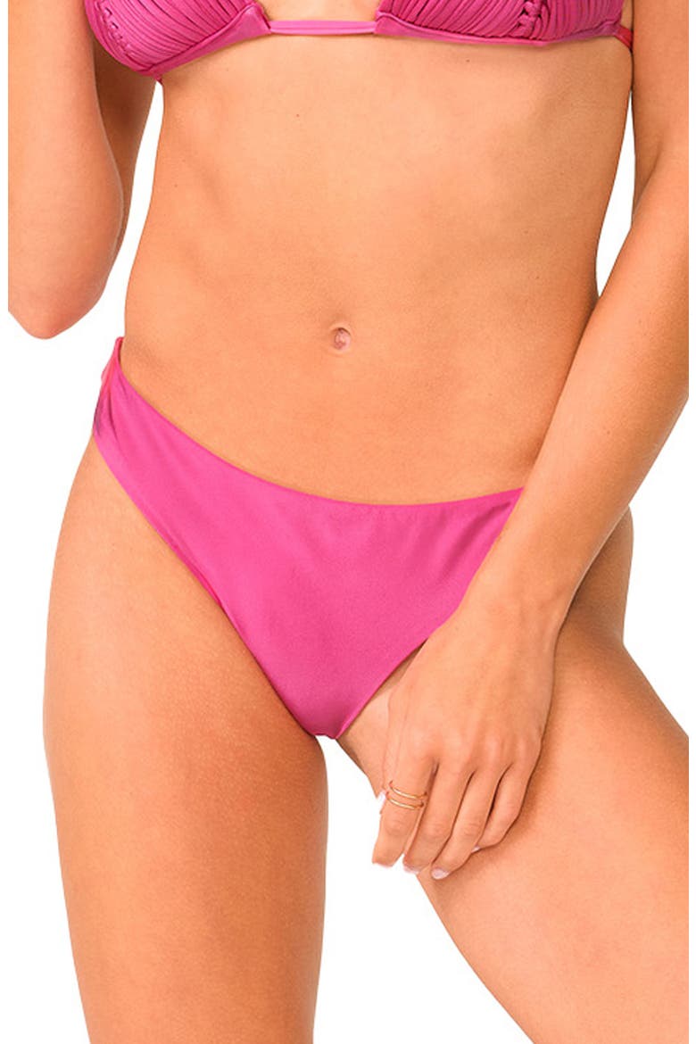 Ruched Bikini Bottoms, Main, color, COSMO PINK