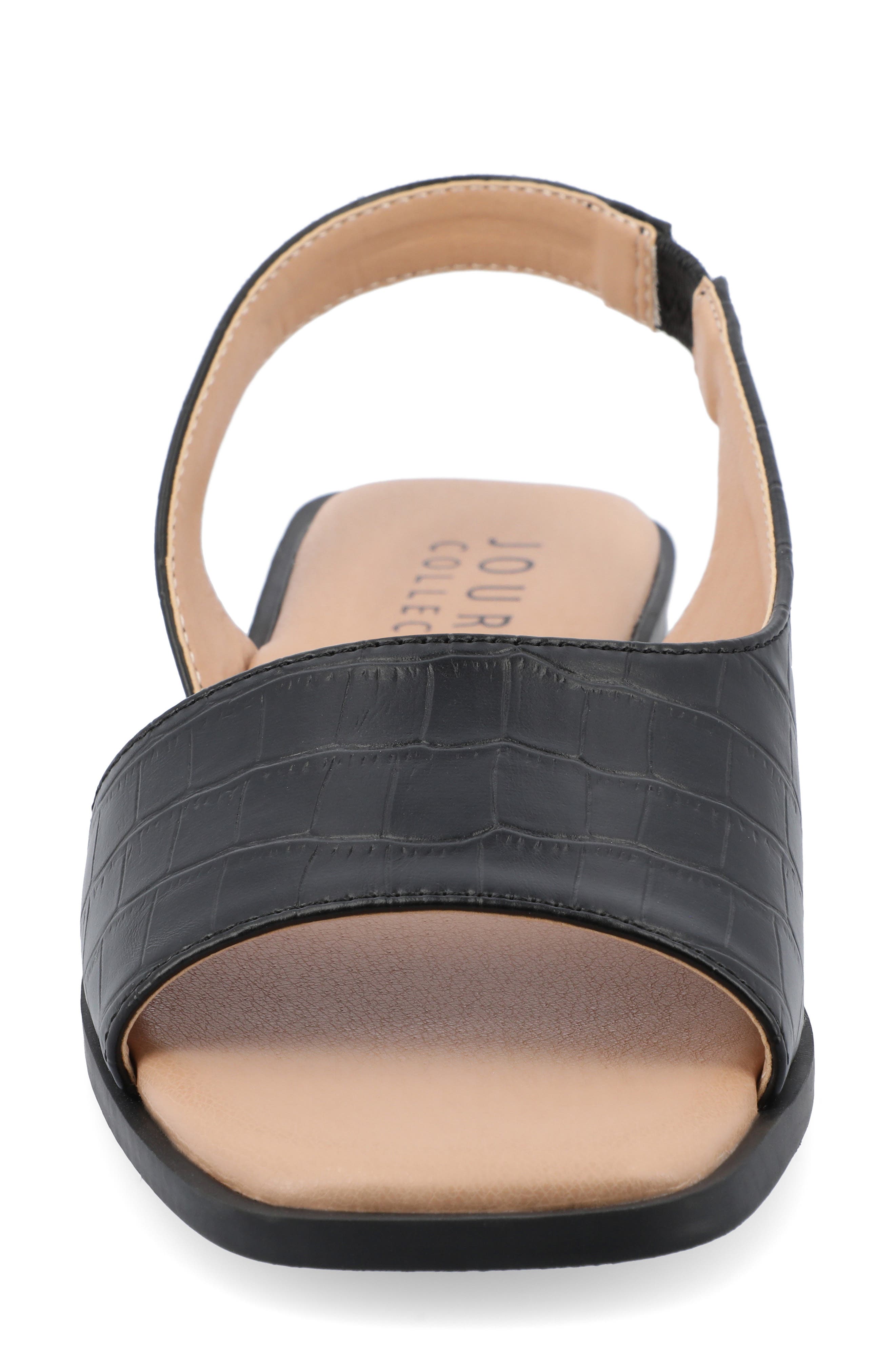 Journee Collection Brinsley Slingback Sandal, Alternate, color, Black