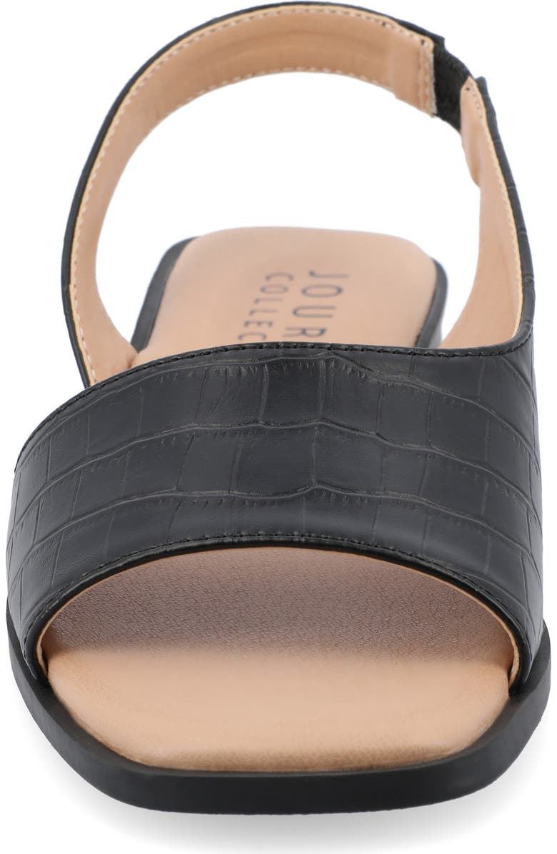 Journee Collection Brinsley Slingback Sandal, Alternate, color, Black