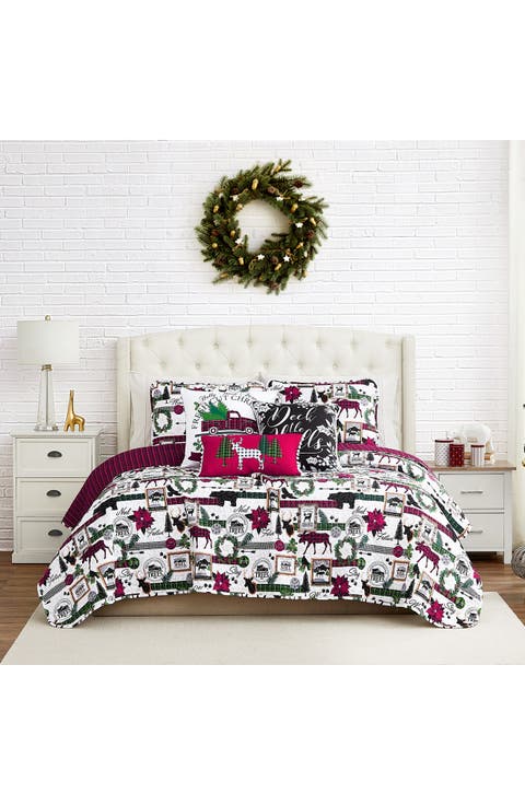 Merry Town Christmas Oversized Holiday Quilt Set