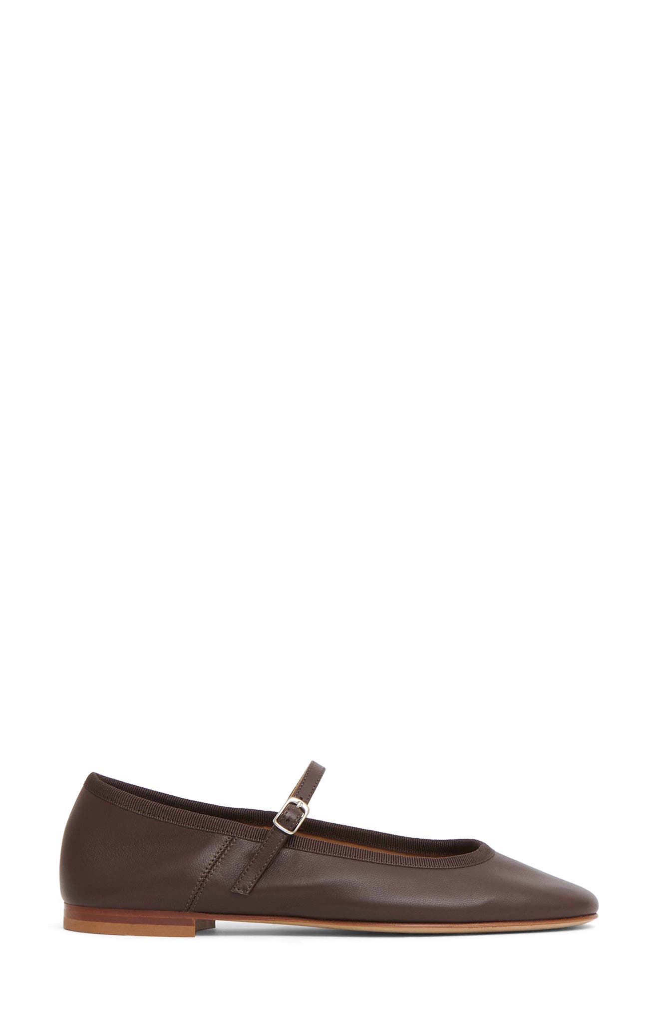 Mansur Gavriel Dance Mary Jane Flat, Alternate, color, Chocolate
