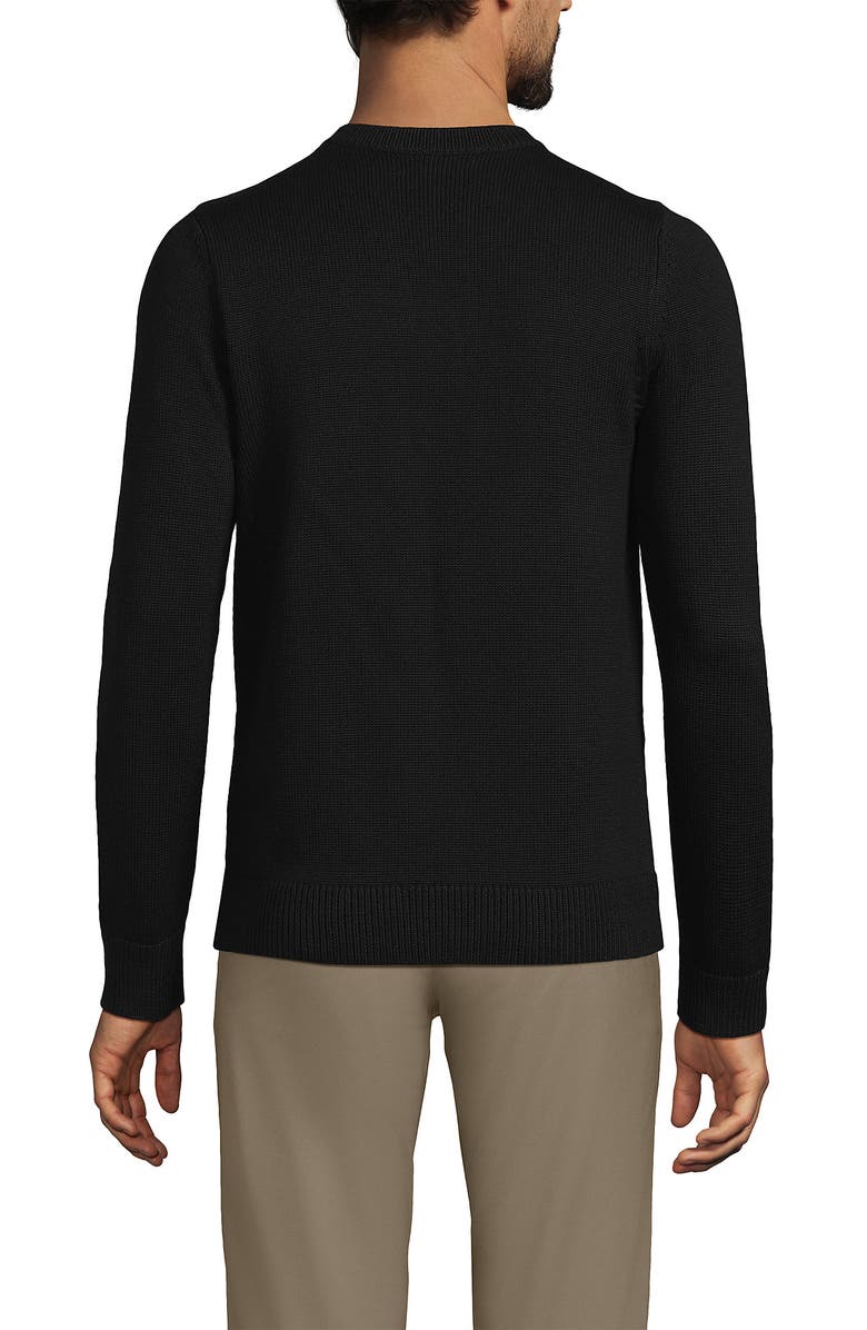 Lands' End School Uniform  Cotton Modal Button Front Cardigan Sweater, Alternate, color, Black