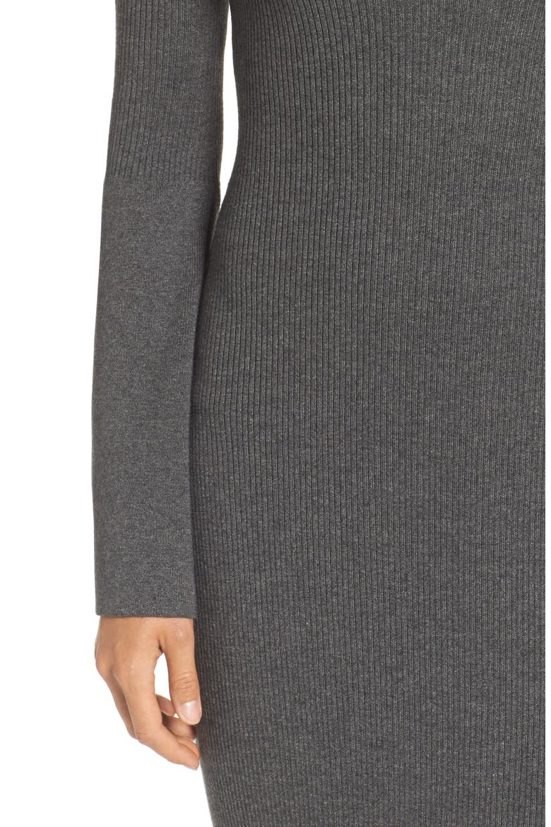 Virgie Knits Midi Dress, Alternate, color, CHARCOAL