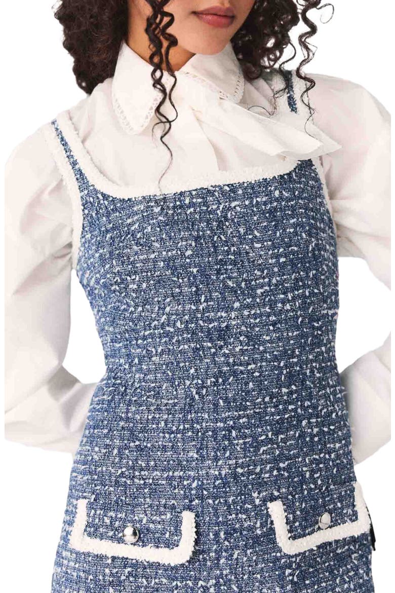 Short tweed dress, Alternate, color, Blue