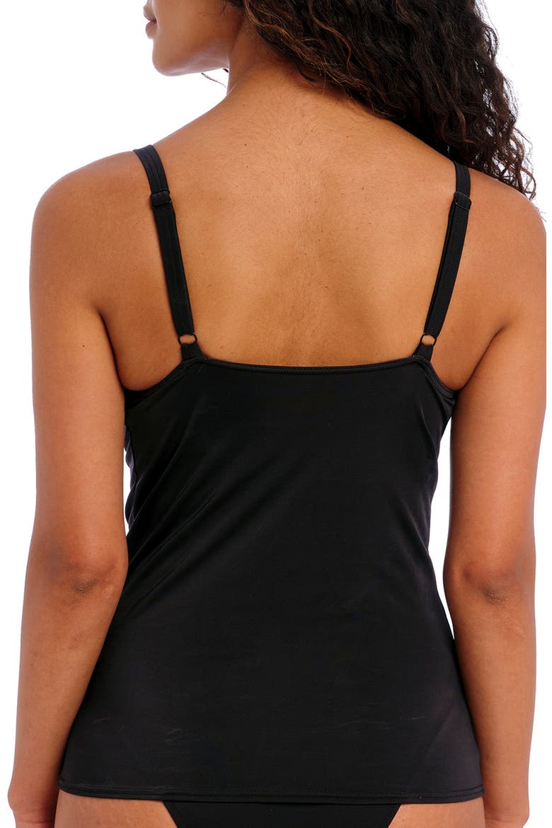 Jewel Cove (D-Cup & Up) Underwire Tankini Top, Alternate, color, PLAIN BLACK