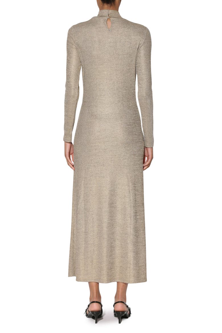Ella Metallic Long Sleeve Sweater Dress, Alternate, color, GOLD