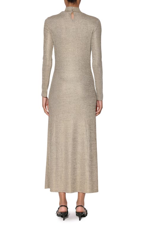 Shop Walter Baker Ella Metallic Long Sleeve Sweater Dress In Gold