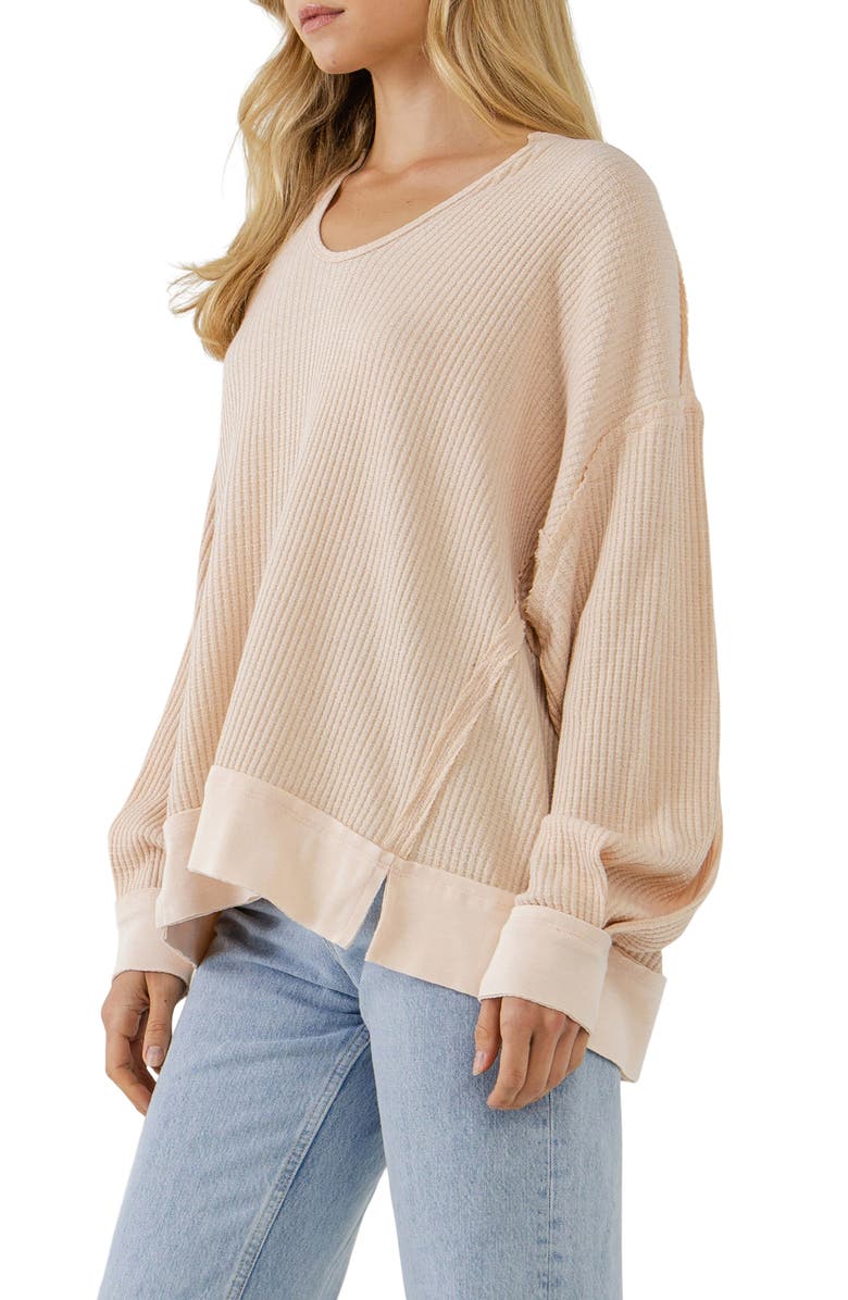 Free the Roses Thermal Pullover, Alternate, color, 