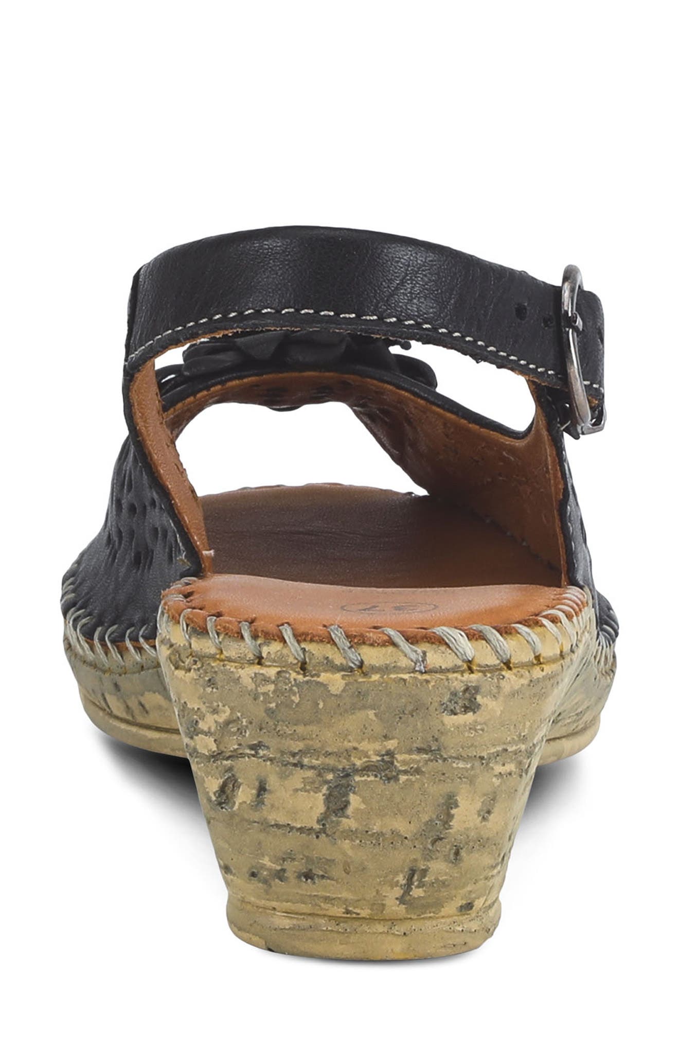 Spring Step Belford Slingback Sandal, Alternate, color, Black Leather