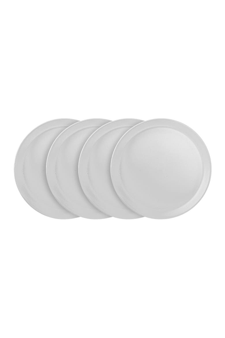 Albie Stoneware 4-Piece Dinner Plate Set, Main, color, Snow White