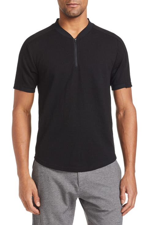 Mason Slim Fit Textured Zip T-Shirt