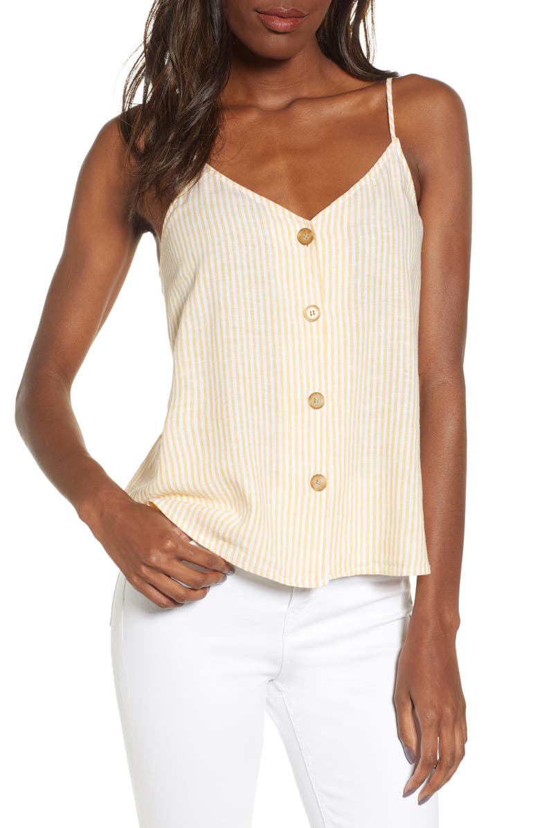 BP. Linen Blend Camisole Top, Main, color,