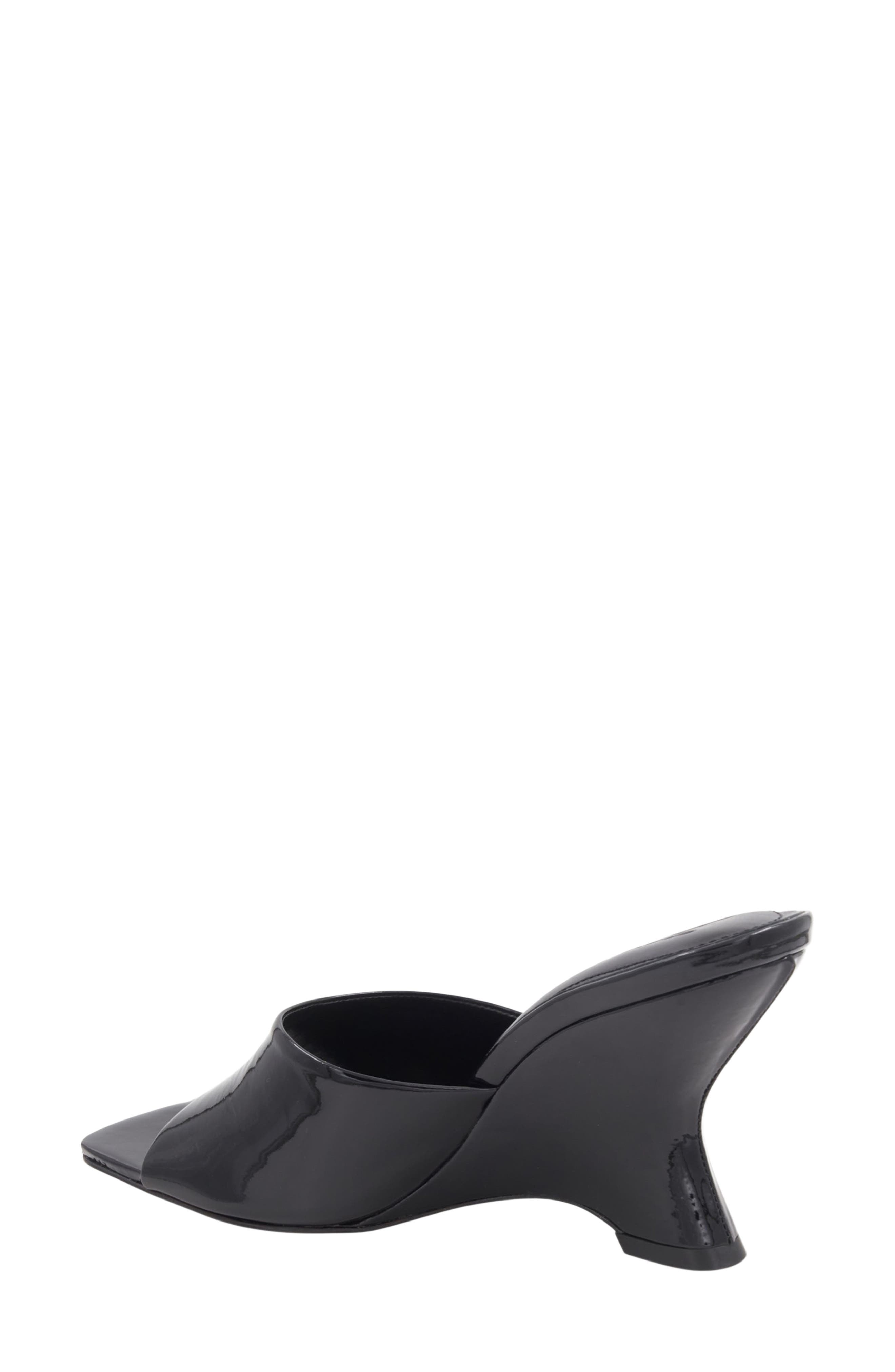 x Bre Tiesi Breana Patent Leather Wedge Mule, Alternate, color, BLACK PATENT