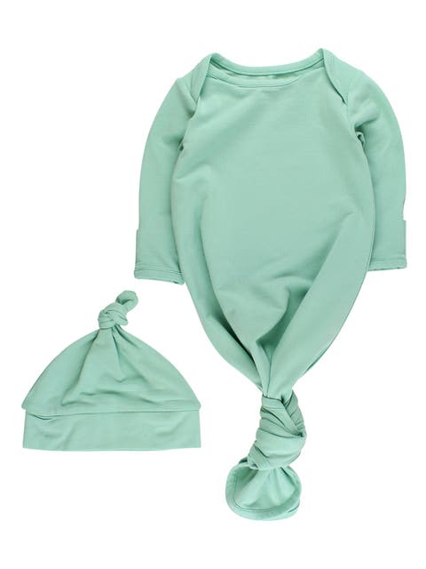 Modal Blend Knotted Sleep Gown & Hat Set