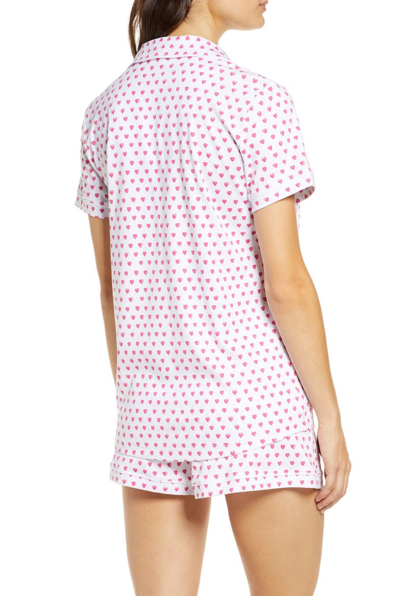 Heart Short Pajamas, Alternate, color, PINK