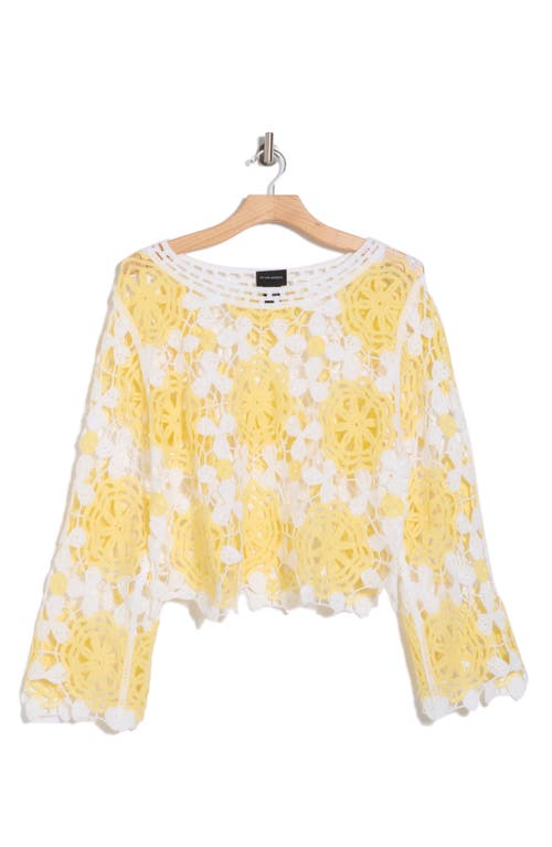 FORGOTTEN GRACE FORGOTTEN GRACE FLORAL CROCHETED SWEATER