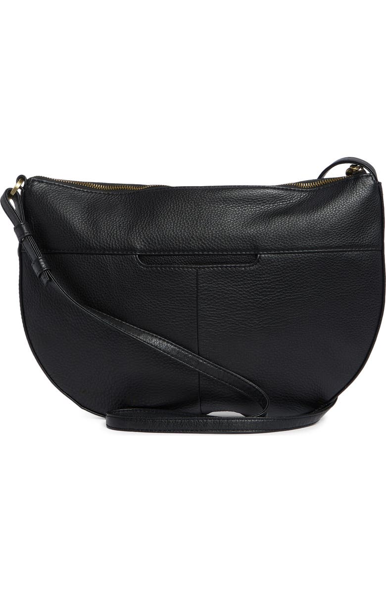 HOBO Cosmo Leather Shoulder Bag, Alternate, color, Black