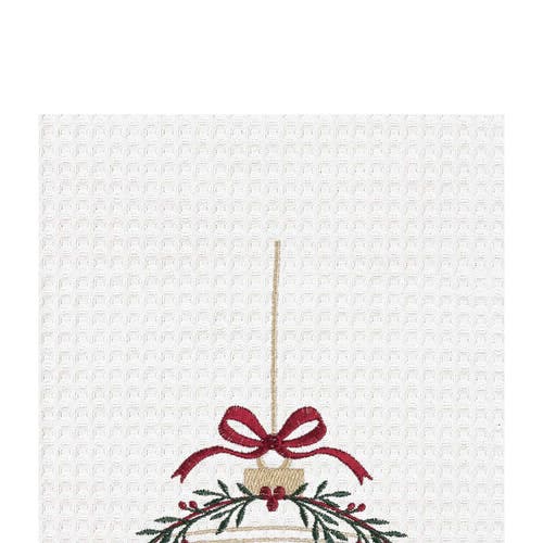 C & F Home C&f Home Season To Be Jolly Ornament Towel In White