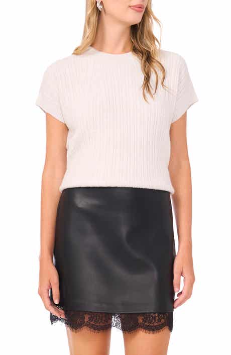 Vince Camuto Sequin Detail Rib Sweater