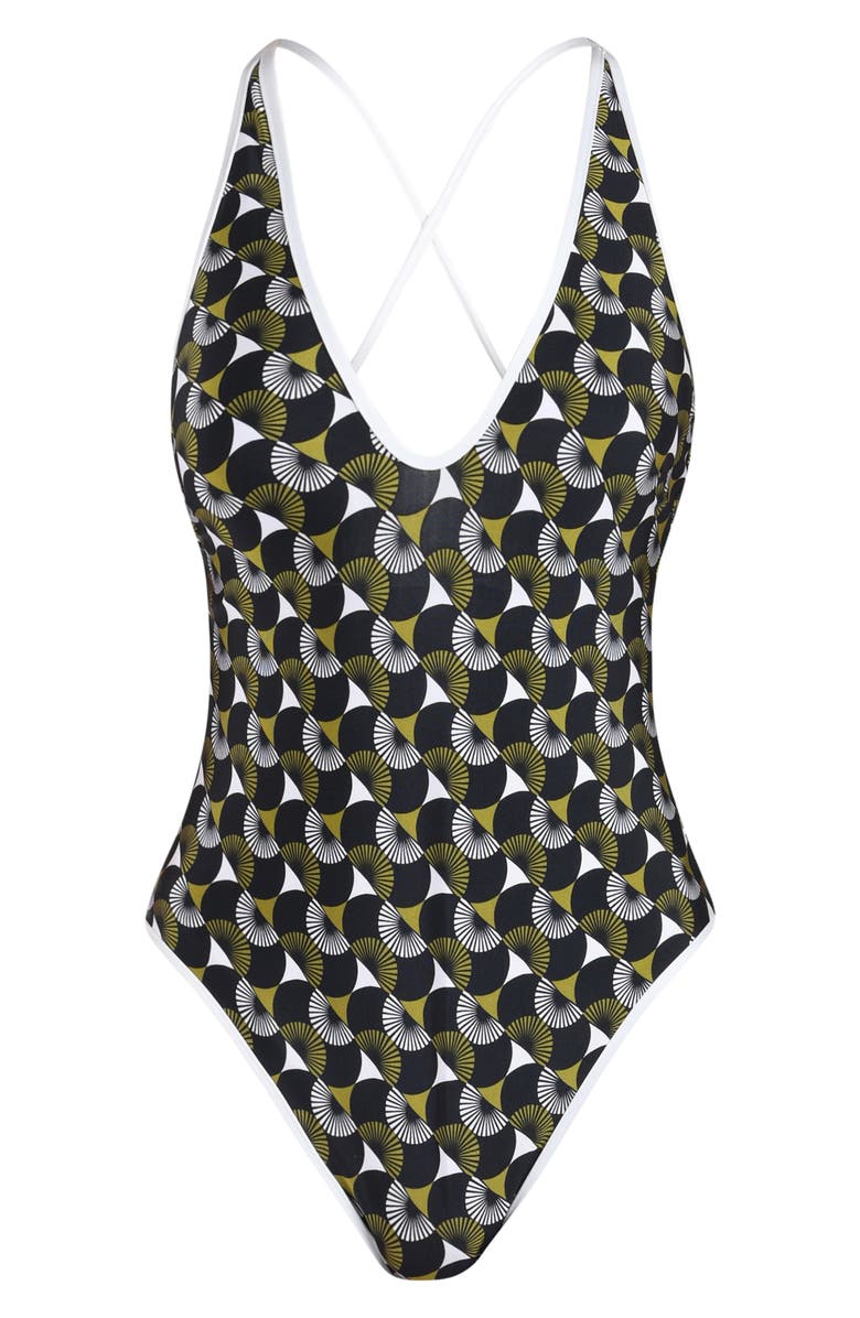Sunshine 79 Trip Around Plunge Reversible One-Piece Swimsuit, Alternate, color, Black