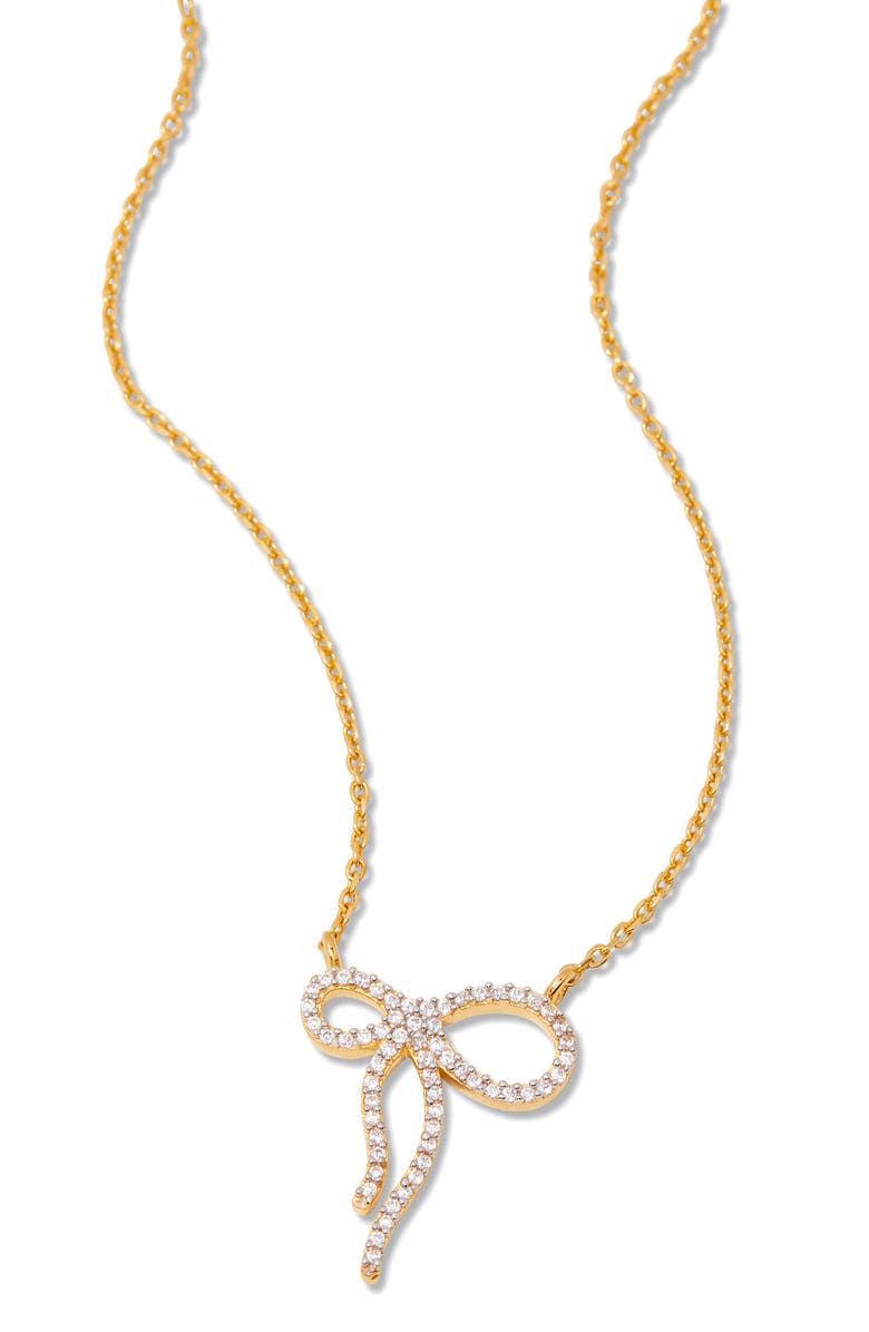 Brook and York Adeline Bow Necklace, Alternate, color, Gold