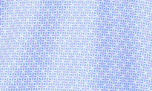 Tailorbyrd Mosaic Print Performance Polo In Blue