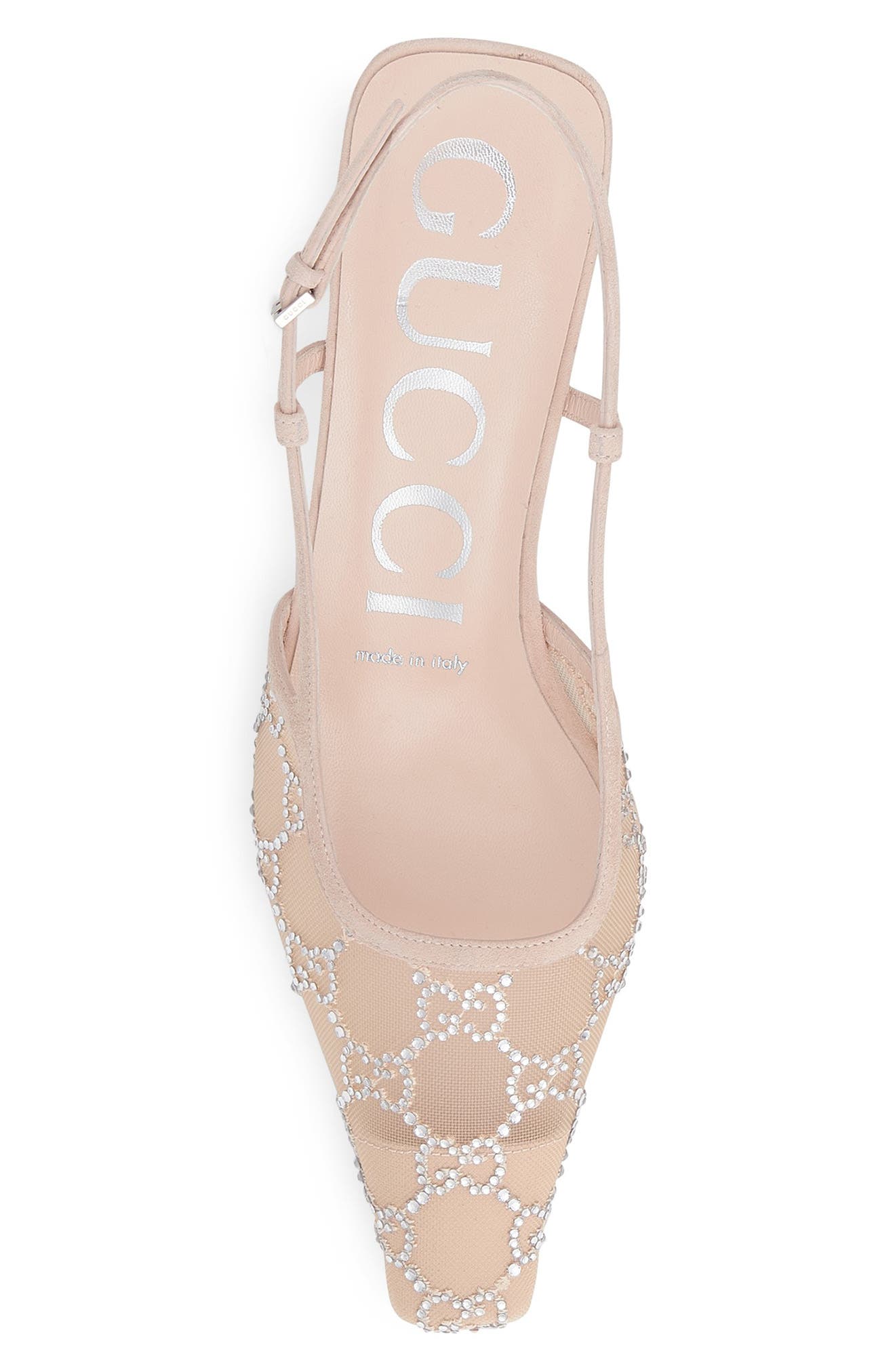 Gucci Tom GG Crystal Slingback Pump, Alternate, color, 
