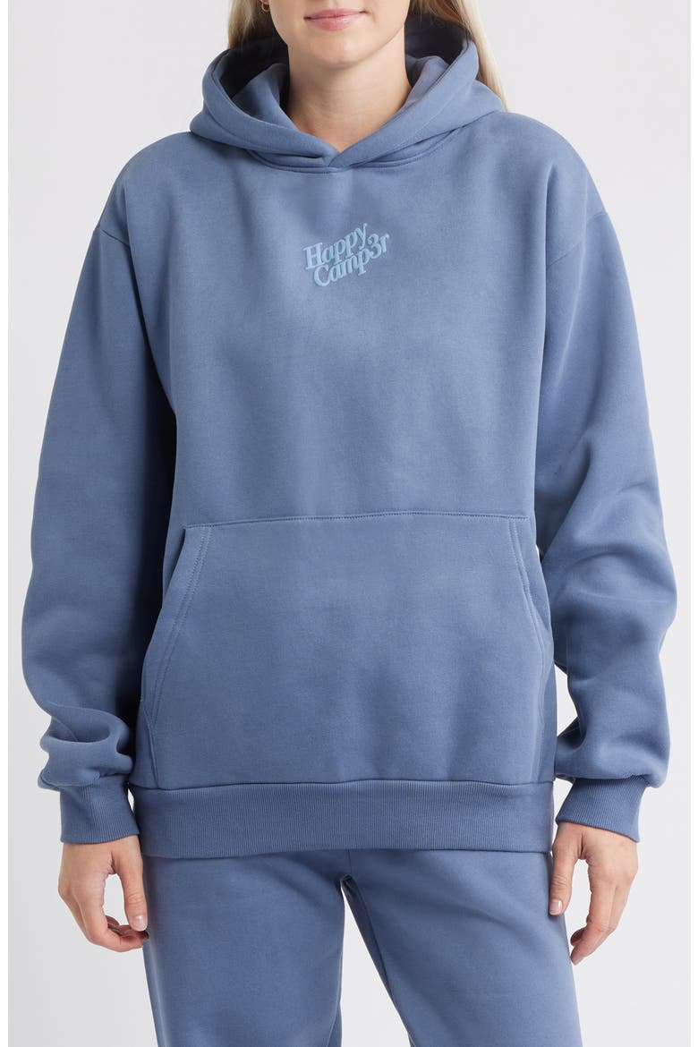 Puff Series Core Logo Cotton Blend Hoodie, Main, color, VINTAGE BLUE