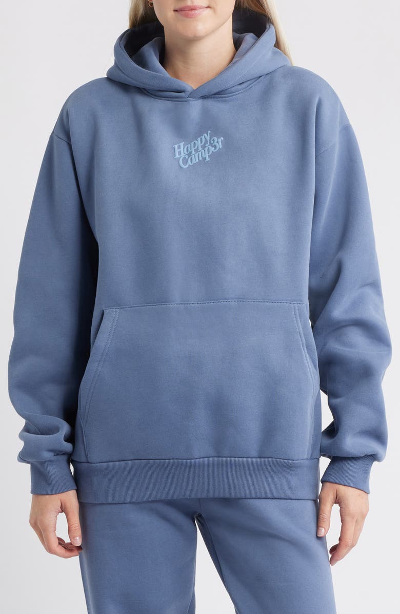 HAPPY CAMP3R Puff Series Core Logo Cotton Blend Hoodie, Main, color, Vintage Blue