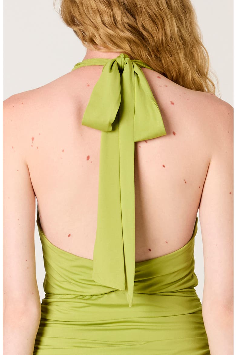 Nayara Halter Neck Maxi Dress, Alternate, color, MATCHA