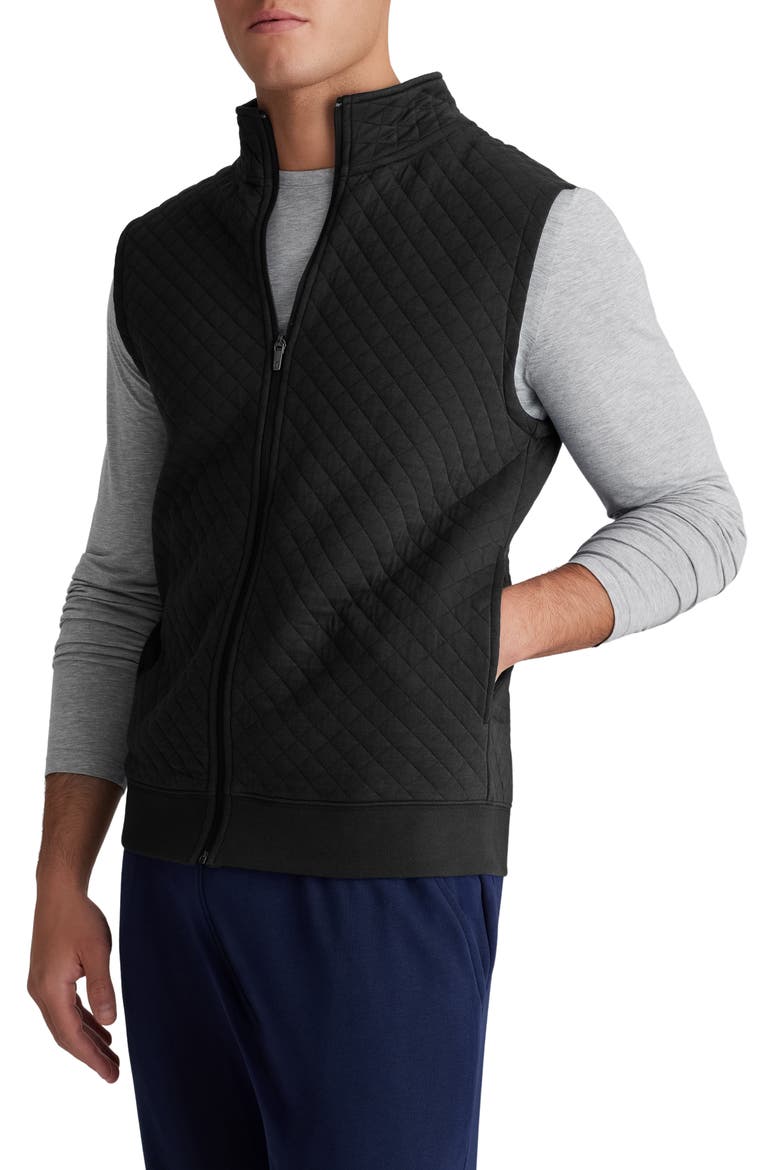 Quilted Vest, Main, color, BLACK