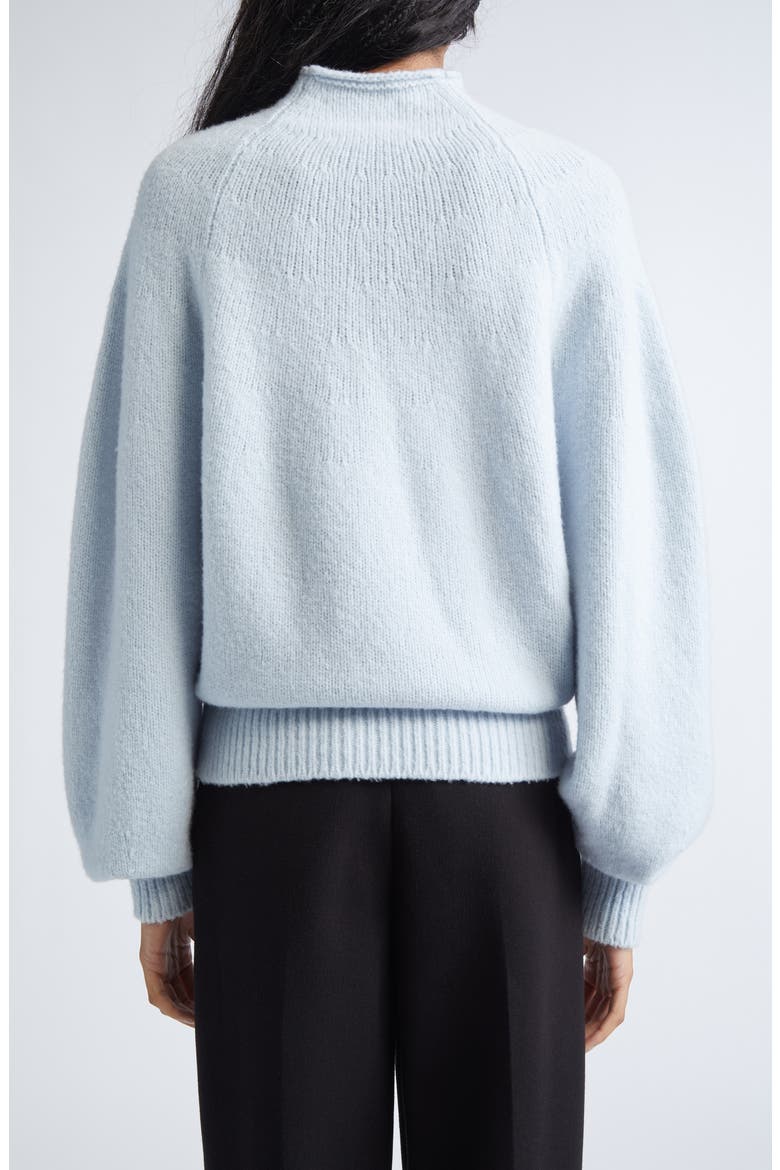 Cashmere Blend Funnel Neck Sweater, Alternate, color, LIGHT BLUE